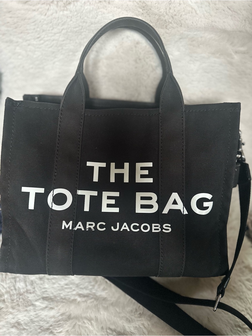Marc Jacobs Black 'The Tote Bag' Canvas Tote